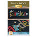 Image of a wool embroidery kit titled Words in Wool: June, featuring colorful letters spelling “Garden” with decorative elements like flowers and insects.