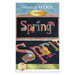The front of the Shabby Fabrics pattern for Words in Wool April showing a black wool mat with the words Spring