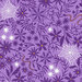 A purple patterned fabric featuring white spiderwebs and various flowers and leaves.