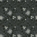 A gray patterned fabric featuring white spiderwebs and various flowers and leaves.