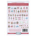 Back of Mylar Merry Christmas pattern with design specifications.