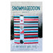 The front of the Snowmageddon pattern featuring the finished quilt being held up in front of a wood paneled house with a snowy foreground.