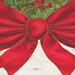 An 8x8 close up swatch of the bow underneath the wreath, demonstrating shading and metallic accents.