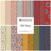 Collage of fabric patterns available in the Old Glory FQ Set