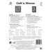 Image of a product label for Cat's Meow featuring quilt specifications and supplies needed for embroidery.