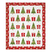 The completed Christmas Wishes quilt colored in red, white, and green fabrics from the Once Upon a Christmas collection,