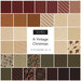 A grid of 34 fabric swatches in holiday colors and patterns, labeled A Vintage Christmas.