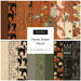 A collage of black, green, orange, and cream fabrics in the Home Sweet Haunt collection.
