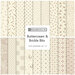 Fabric collection titled Buttercream & Brickle Bits featuring 18 fat quarters in light cream with various patterns.