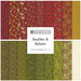 Grid of fabric patterns in red and green, labeled Baubles & Balsam by Henry Glass & Co., Inc.