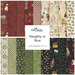 A collection of festive fabric patterns for quilting, featuring Christmas themes and colors.