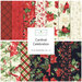 A collage of 15 fabric fat quarters featuring floral patterns and cardinals, titled Cardinal Celebration.