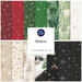 A collage of red, green, cream, and black Christmas fabrics included in the Believe FQ Set.