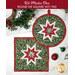 Image of a round and square hot pad with a festive star design in red, white, and green, surrounded by holiday decor.