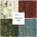 Collage of the fabrics included in the Christmas Stars collection.