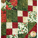 A close-up shot of the quilt demonstrating fabric and top quilting details.