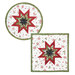 Two completed versions of the white Folded Star Hot Pads, isolated on a white background.