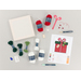 All of the items included in the kit, spread out and isolated on a white background.