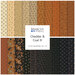 Collage of the fabrics included in the Cheddar & Coal III FQ set.