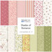 A collage of fabrics in pastel colors with floral patterns labeled Shades of Romance.