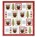 The completed Reindeer Gang Quilt in On Dasher, isolated on a white background.