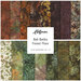 Collage of the fabrics included in the Bali Batiks - Forest Floor 15 FQ Set.