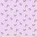 Pattern of colorful rainbow trout and whimsical waves on a light pink background.