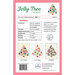 Back of the Jolly Tree quilt pattern with material list, skill level, and tree design illustrations.