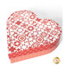 The heart-shaped keepsake box that the Endless Love Quilt Kit ships in, isolated on a white background.