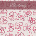 Fabric featuring clusters of ribbons in pink hues on a light pink background, labeled as Backing.