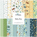 A collage of fabrics in the Baby Boy collection, featuring whimsical designs and soft colors.