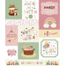 fabric panel of celebration for a baby girl with charming words