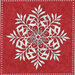 An 8x8 close up swatch of the snowflake block of the panel, demonstrating detail and scale.