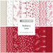 Collage of 16 red and white fat quarters featuring floral and geometric patterns, labeled Redberry Lane.