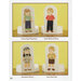 Image of four paper dolls displayed in two sets: Red White & Blue and Summer Party with outfits.