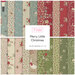 A collection of Christmas-themed fabric patterns in red, green, and blue, featuring snowmen, reindeer, and holly.