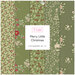 A collection of five green and cream fabric designs themed for Christmas, labeled Merry Little Christmas.