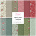 Twelve assorted fabric designs in festive colors, labeled Merry Little Christmas by Tilda.