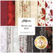 A collage of the metallic accented winter fabrics included in the Berries and Birch FQ Set.