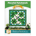 Front cover of the Pieceful Patchwork - March pattern, showing the completed project in vibrant green fabrics.