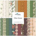 a FQ set collage of fabric featuring florals, leaves, motifs, and geometric shapes. All in white, burnt orange, green, blue, purple, and light pink