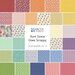 Fanned collage of colorful fabrics in the Aunt Grace Goes Scrappy FQ Set
