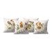 Shot of four pillows made from the panel isolated on a white background.