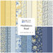 A collage of fabrics in the Middleboro Road FQ Set featuring florals in shades of yellow and blue