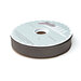 Spool of dark gray bias tape isolated on a white background