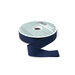 A spool of blue ribbon with a portion unspoiled isolated on a white background.