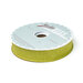 Spool of chartreuse bias tape isolated on a white background