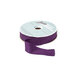 A spool of purple ribbon with a portion unspoiled isolated on a white background.