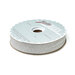 Spool of light gray bias tape isolated on a white background