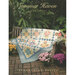 Cover of Summer Haven by Linda Hohag, featuring a floral quilt on a bench surrounded by plants and flowers.